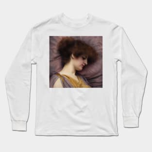 Far Away Thoughts by John William Godward Long Sleeve T-Shirt